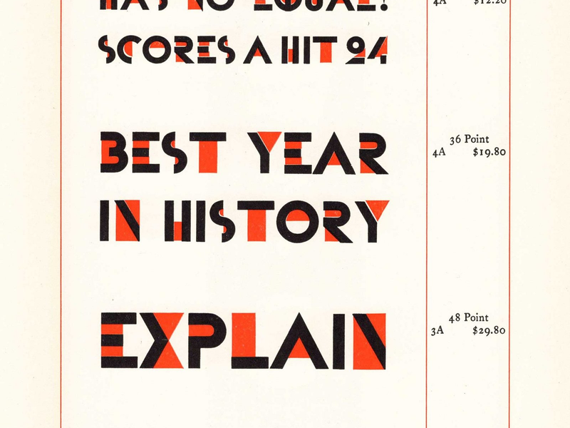 Bifur (typeface), 1929
