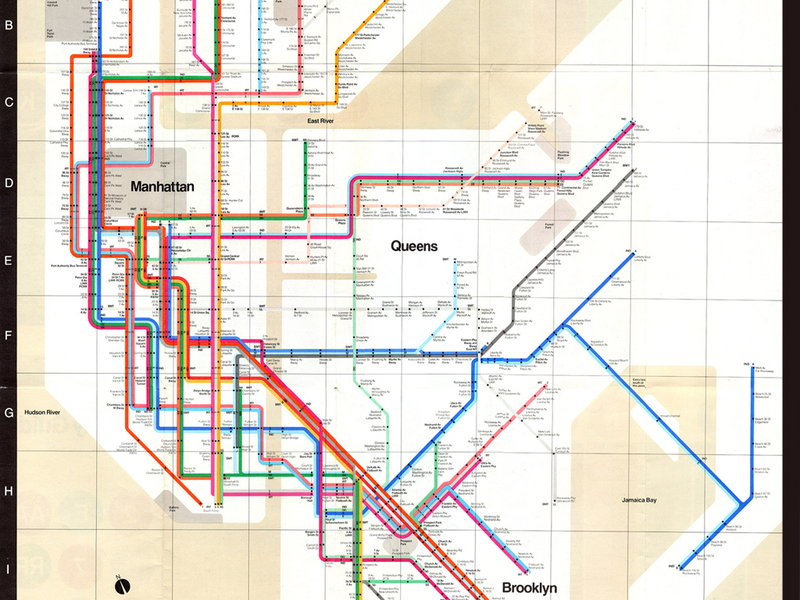 1972 New York City Subway Map, 1972
