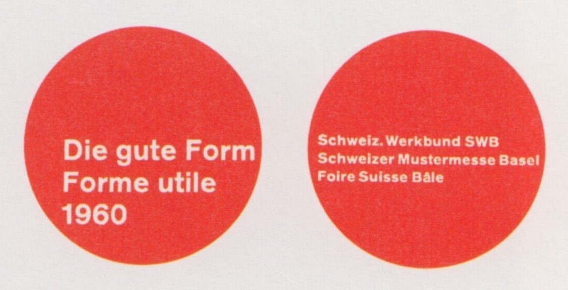Die gute Form Schweizerischer Werkbund identification seal designed by Emil Ruder, 1956