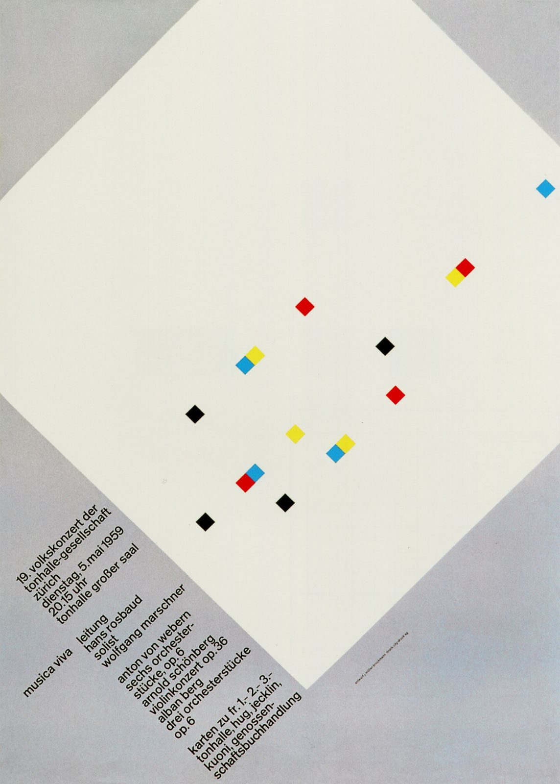 Musica Viva concert poster, Josef Müller-Brockmann, 1959