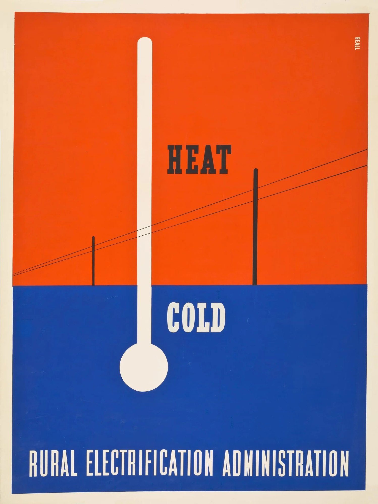 Running Water and Wash Day REA posters, 1937 — paired as exhibited at MoMA