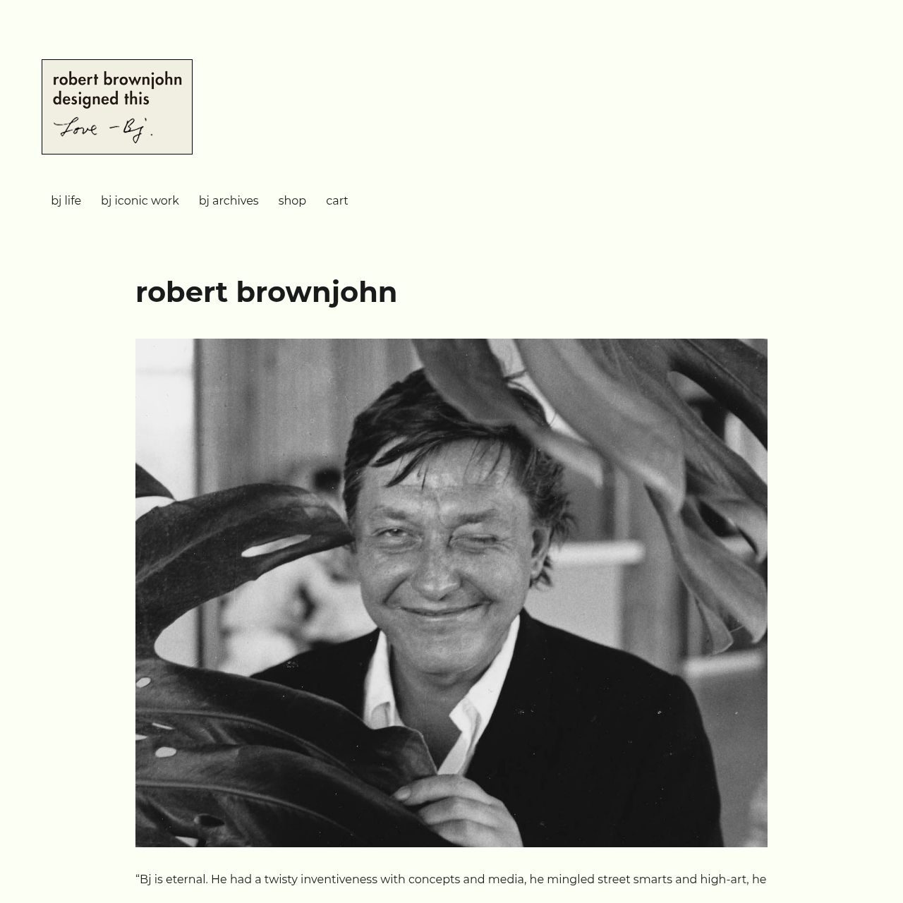 Robert Brownjohn — official website