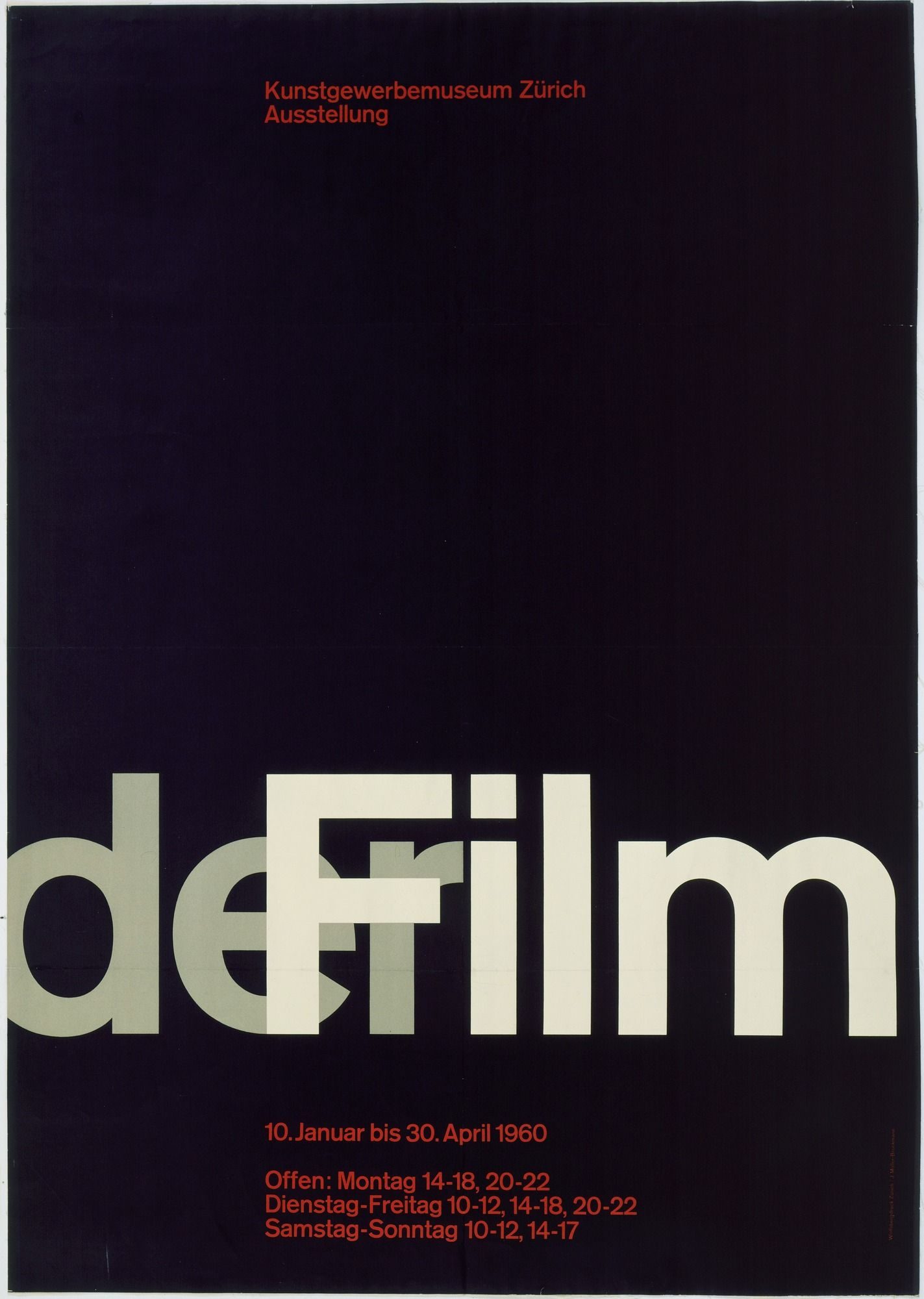Der Film poster, Josef Müller-Brockmann, 1960