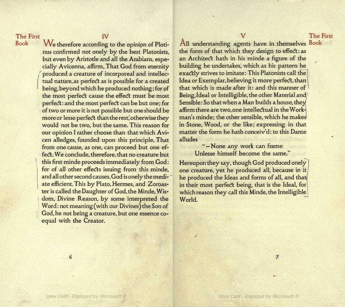 Merrymount Press, page spread from The Platonick Discourse of Love by Pico della Mirandola, c. 1914 — Updike typography in the Arts and Crafts book tradition
