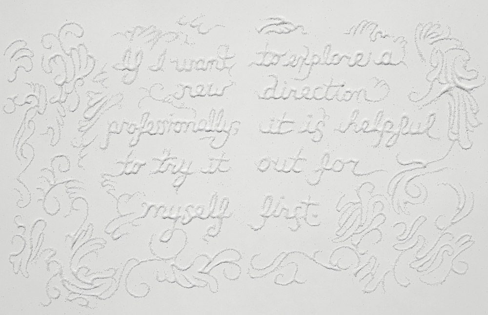 Sugar lettering by Marian Bantjes for Stefan Sagmeister, 2007