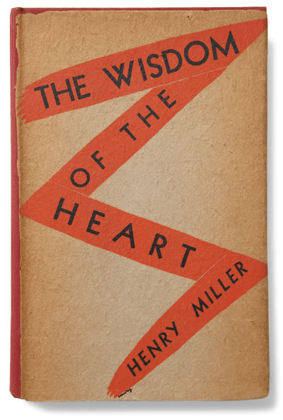 The Wisdom of the Heart by Henry Miller, New Directions, 1941, book cover by Alvin Lustig
