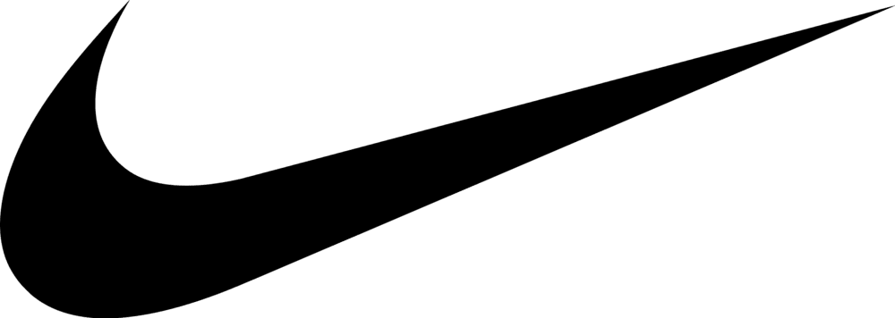 Nike Swoosh standalone mark, current form since 1995, public domain