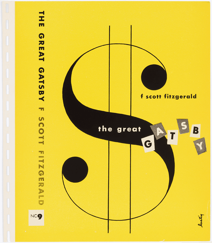 The Great Gatsby book cover designed by Alvin Lustig for New Directions, 1945