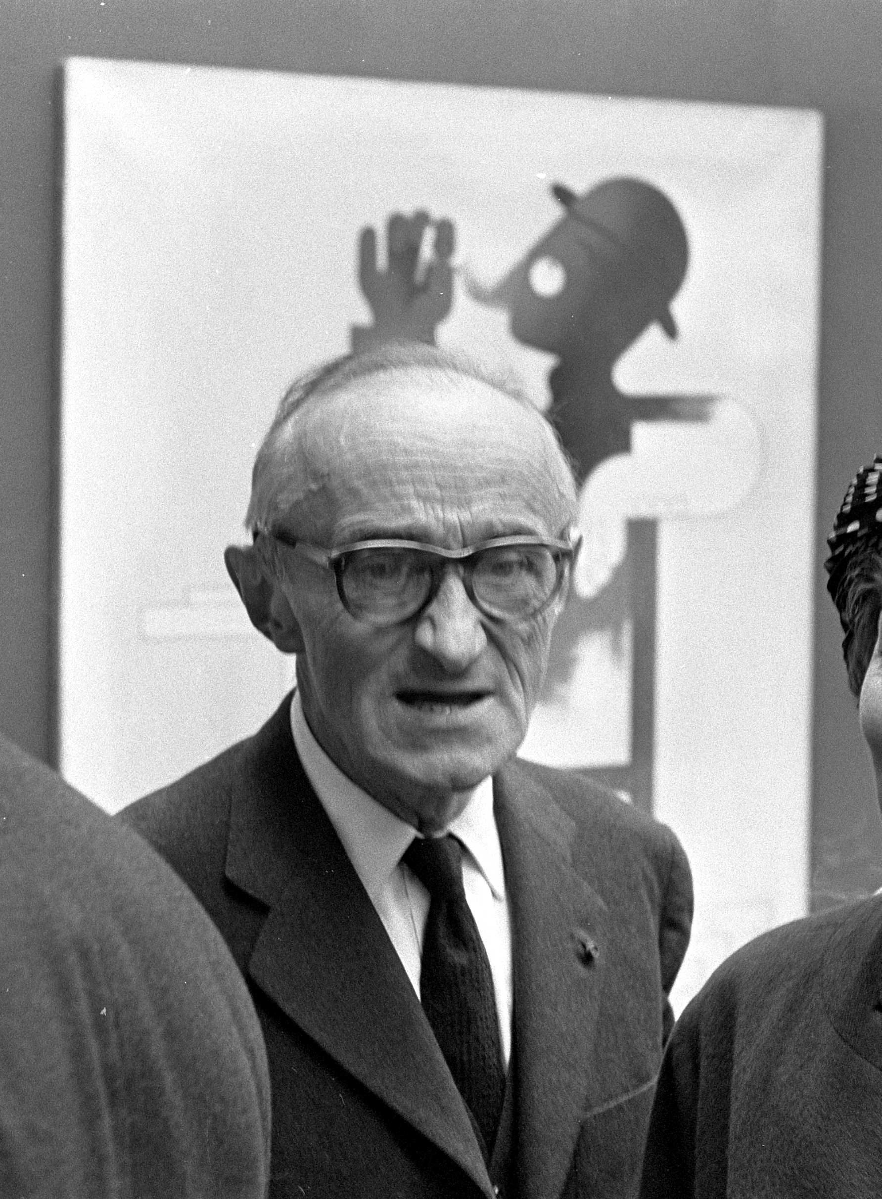 A.M. Cassandre, French poster designer and typographer, photographed in Amsterdam in 1967