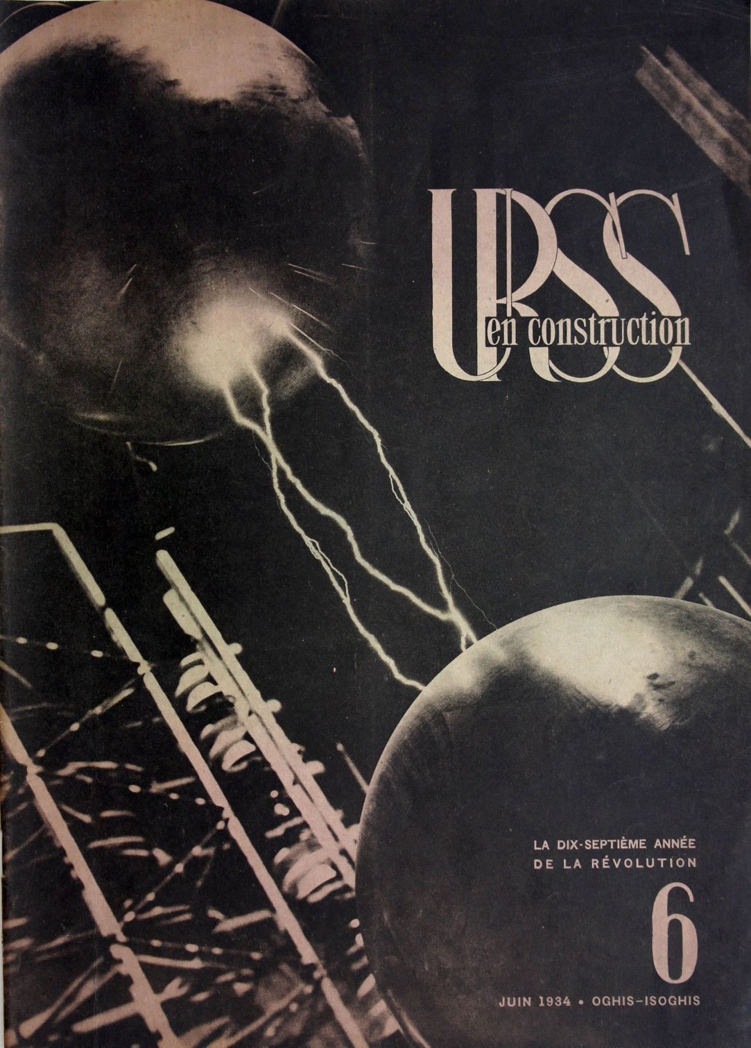 USSR in Construction no. 6, 1934, cover designed by El Lissitzky